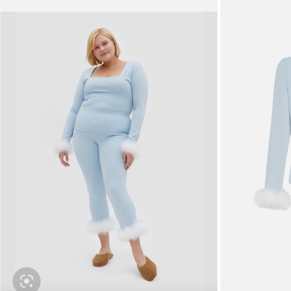 SLEEPER THE WEEKEND CHIC SET WITH LEGGINGS IN BLUE NEW XL - Picture 4 of 7